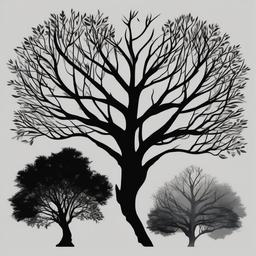 tree tattoo black and grey  simple vector color tattoo