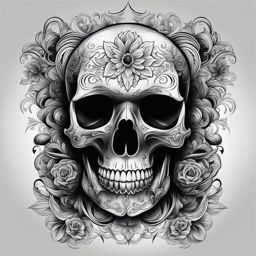skull tattoo designs black and white design 