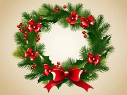 Christmas Pictures clipart - decorated Christmas wreath  vector clipart