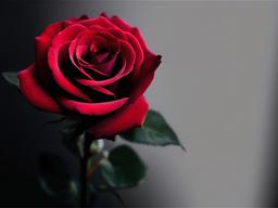 Red Rose On A Black Background - Romantic red rose against deep black.  background wallpaper