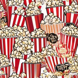 Popcorn clipart - popcorn party with friends watching a film  