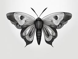 drawing of moth  minimal rough scribbles,doodles,black and white