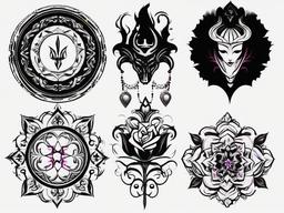 easy goth tattoos  simple vector color tattoo
