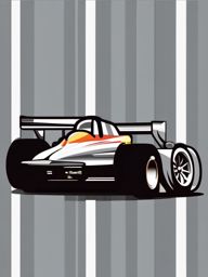 Racing Car Emoji Sticker - Speedy excitement, , sticker vector art, minimalist design