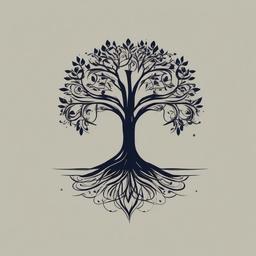 little tree tattoo  simple vector color tattoo