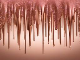 Rose Gold Dripping Glitter Background  