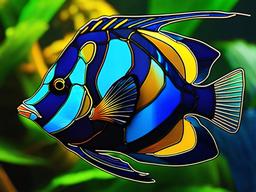 Stained Glass Angelfish - Angelfish with delicate fins  