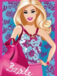 Barbie clipart - Barbie with a stylish handbag  clipart