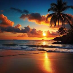 Beach Background Wallpaper - tropical sunset beach background  