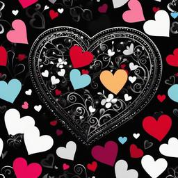 Heart Background Wallpaper - love heart black background  