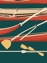 Rowing Oars clipart - A pair of wooden rowing oars., ,vector color clipart,minimal