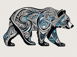 bear tribal tattoo designs  simple vector color tattoo