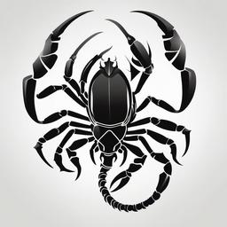 Large Scorpion Tattoo - Make a bold statement with a large and eye-catching scorpion tattoo design.  simple vector color tattoo,minimal,white background