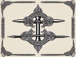 celtic arrow tattoo  vector tattoo design