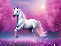 Wallpaper Unicorn Glitter  