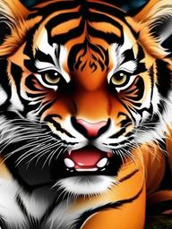 tiger wallpaper cute  ,mobile iphone background wallpaper