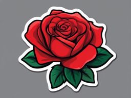 Red Rose Bouquet Emoji Sticker - Classic expression of love, , sticker vector art, minimalist design