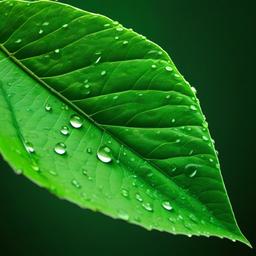 Water clipart - water droplets on a leaf  