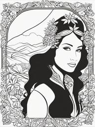 Joy Color Page  outling,coloring pages,black and whit