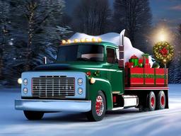 Christmas Truck Wallpaper  