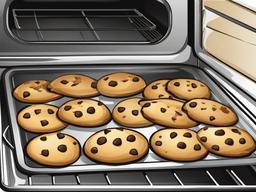 Cookie clipart - cookies on a baking sheet in the oven  