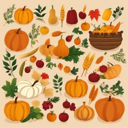 Harvest Festival clipart - Festive celebration of the harvest, ,vector color clipart,minimal