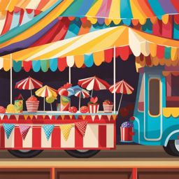 carnival delights - create an artwork that captures the excitement of a colorful carnival. 