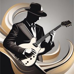 guitar clipart: melodic guitar being strummed by a skilled musician. 