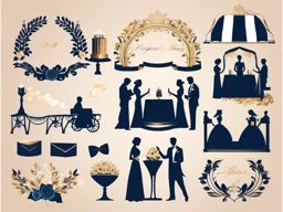 Wedding Clipart, Elegant wedding ceremonies and celebrations. 