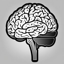 brain clip art black and white 