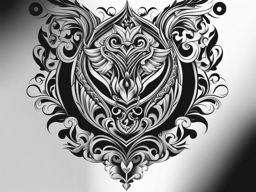 shoulder tattoo black and white design 