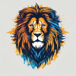 Roaring lion, vector, 4 colors, king, wild, field day  colors,professional t shirt vector design, white background 