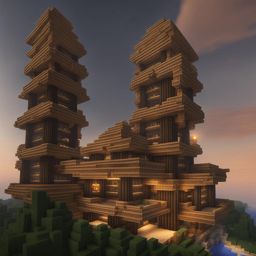 advanced nanotech tower with self-repairing structures - minecraft house design ideas minecraft block style