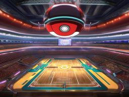 Pokemon Battle Arena in Anime Pokemon Stadium Setting Pokemon Anime Wallpaper intricate details, patterns, wallpaper photo