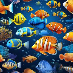 Ocean Background Wallpaper - marine fish wallpaper  