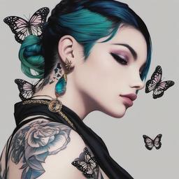 jolyne kujo butterfly tattoo  