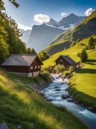 hidden charms of val d'hérens - illustrate the hidden charms of val d'hérens, a lesser-known valley with picturesque villages and alpine traditions. 