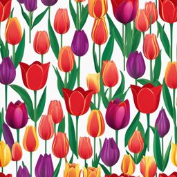 Tulip Clipart,Creating a tulip-themed garden with tulip clipart  simple, 2d flat