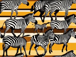 zebra clipart: striped zebra roaming the savannah. 
