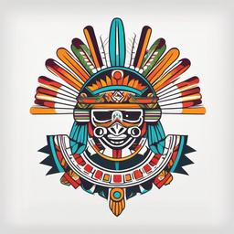 huitzilopochtli  minimalist design, white background, professional color logo vector art