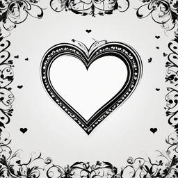 Heart Background Wallpaper - white background with black heart  