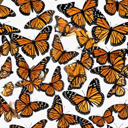 Monarch Butterfly clipart - Iconic butterfly species migrating in swarms, ,color clipart vector style