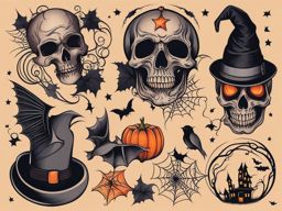 halloween tattoos, celebrating the spooky and festive spirit of the holiday. 
