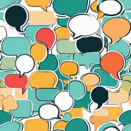 Speech Bubble Clipart - Speech bubble for dialogues and comments,  color vector clipart, minimal style