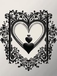 Black Wallpaper With A Heart  ,mobile iphone background wallpaper