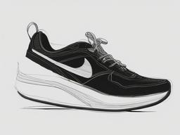 drawing of a shoe  minimal rough scribbles,doodles,black and white