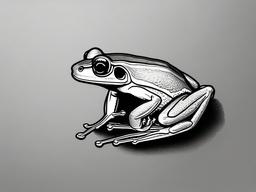 drawing of Palawan tree frog  minimal rough sketch scribbles,doodles,black and white