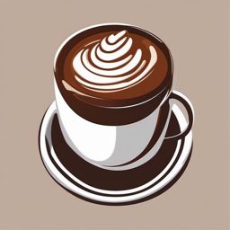 hot chocolate  minimalist design, white background, professional color logo vector art
