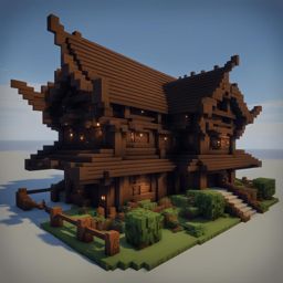 nordic longhouse with a dragon ship burial site - minecraft house ideas minecraft block style