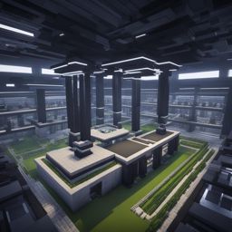 high-tech laboratory complex with advanced experiments - minecraft house ideas minecraft block style